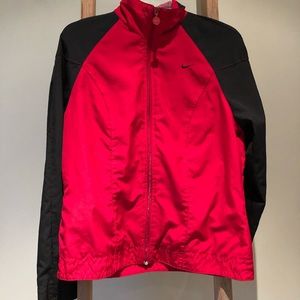 Nike red/black lightweight jacket EUC